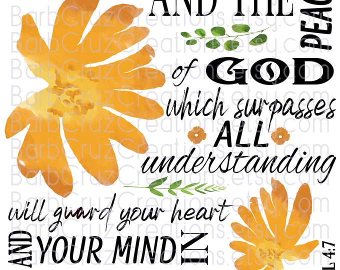 Philippians 4 7, Scripture Designs, Peace of God, Word of God, png, Digital Downloads, Instant Download, Sublimation Designs, Bible clip art