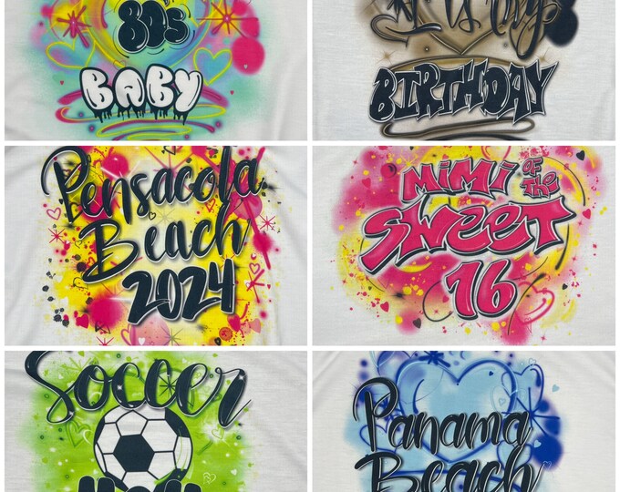 Airbrush Apparel, customized Heart Designs, Airbrush T-Shirts, Personalized Graffiti Tee, Spray Paint, Hip Hop tshirt, 90's Old School Shirt