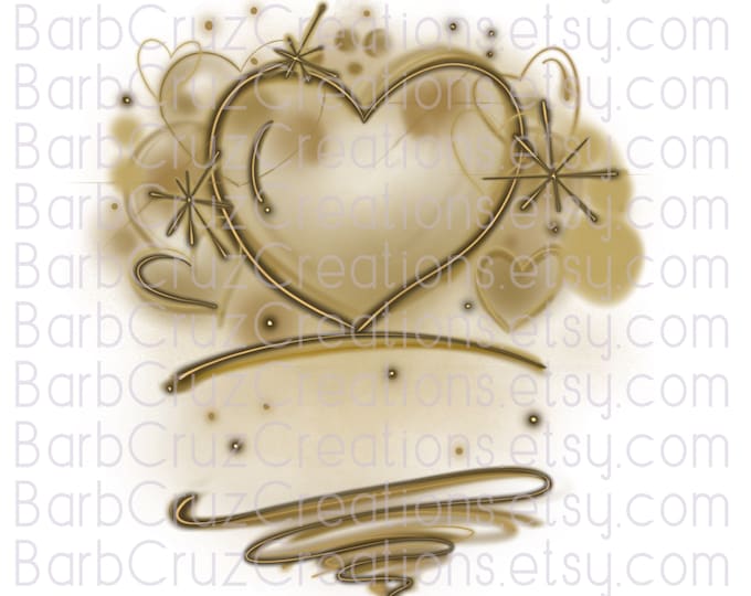 airbrush png, hearts, trendy PNG, digital images, gold, sublimation transfer, digital download, sublimation png, love, graffiti art, 90’s