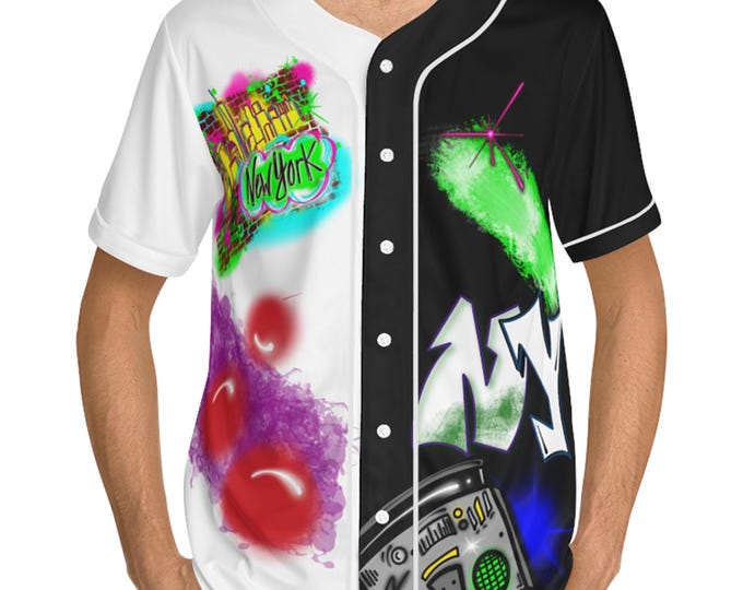 Custom Jersey, Airbrush Apparel, 90's Style, Retro Shirt, Graffiti Jersey, Graffiti Apparel, Streetwear, Birthday, Spray Paint, Old School