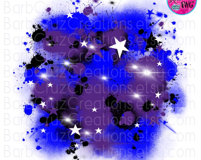 Airbrush png, Star Burst, Digital, png, jpg, sublimation designs, digital download, airbrush, shirt transfer, purple, blue, retro background