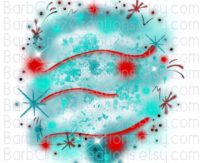 Airbrush png, Pray, Wait, Trust, Red, Teal, Background, Sublimation Design, DTF, Encouragement, Inspirational, Custom Shirts, Faith, Hope