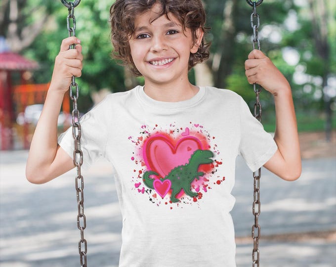 Kids Valentine's Day tshirt, Custom Airbrushed, LOVE, hearts, Airbrush Shirt, Retro Apparel, Graffiti Tee, Spray Paint, Old School, xoxo