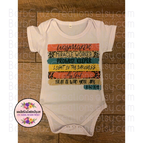 Waymaker Miracle worker Baby Bodysuit Waymaker Miracle worker Baby Bodysuit