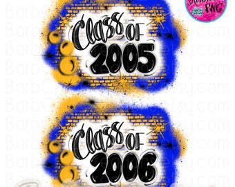 Class of 2005 2006 Reunion Airbrush PNG Digital Download, Brick