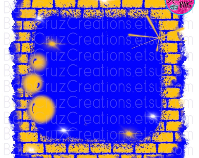Airbrush, Brick Wall, Background, Gaiffiti, png, sublimation designs, digital downloads, png sublimation, background png, Blue, Yellow