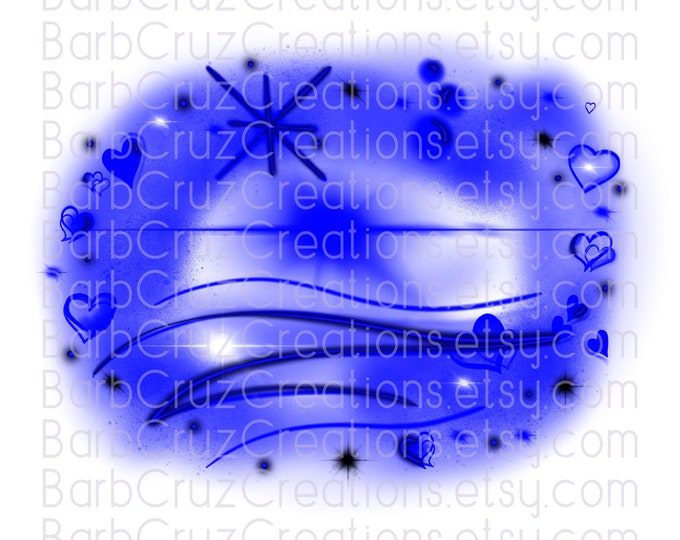 airbrushed png, blue Background, airbrush Background, blue hearts, Valentine's Day, sublimation transfer, sublimation png, airbrush designs
