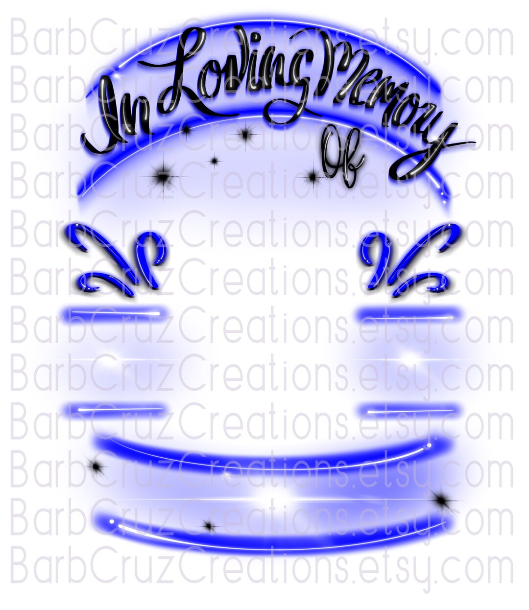 In Loving Memory Of, Blue, in Memory Of, Sublimation Designs, Digital