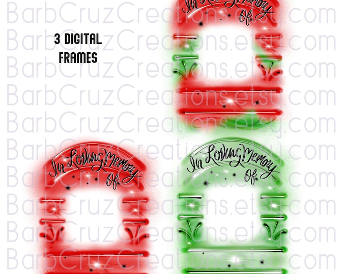 In loving Memory of, In Memory of, Sublimation Designs, Digital Downloads, png, clipart, shirt png, Custom memorial shirt Red, Green