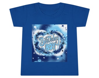 Geburtstagskind Blau Digital Airbrush Family Tee Kleinkind T-Shirt