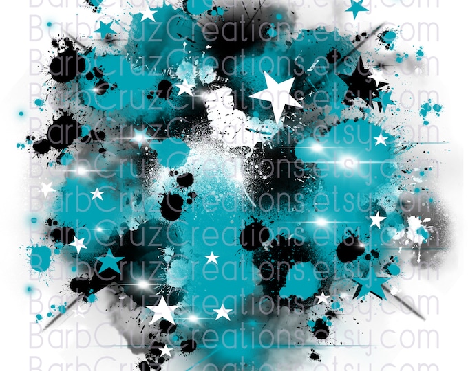 Airbrush, bluish green star burst background, Digital Airbrush, tumblers, png, jpg, sublimation designs, digital airbrush, shirt transfer