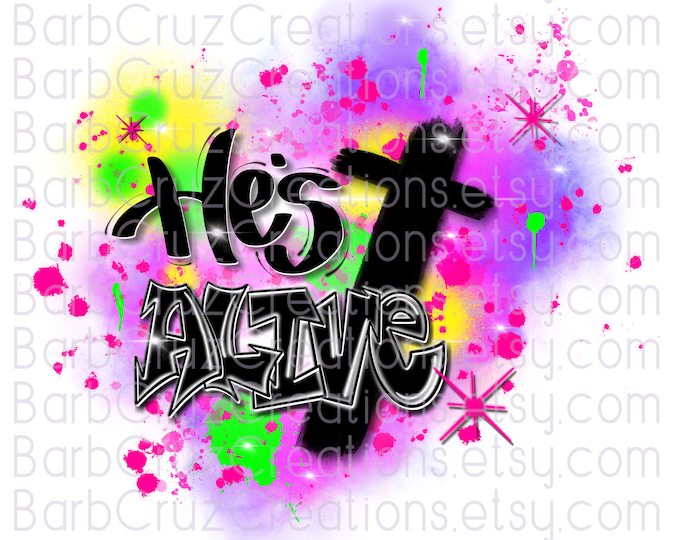 Easter, He is risen, cross, watercolor design, png, digital download, sublimation transfer, clip art, instant download, Easter