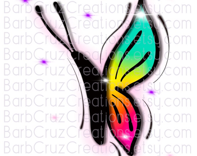 Airbrush png, Butterfly designs, airbrush butterflies, ombre, airbrush designs, sublimation designs, digital downloads, clipart, accents