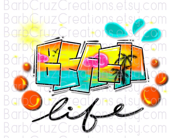Beach Life, Tropical Beach png, Beach Shirt png, Digital Download, Sublimation Transfer, clipart, png, Sunrise, Beach Designs, Shore png