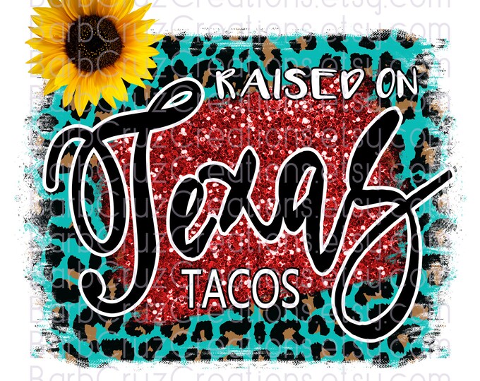 Texas Design, TX, Leopard Print, Sunflowers, png, digital downloads, sublimation designs, digital designs, clip art, instant downloads, taco