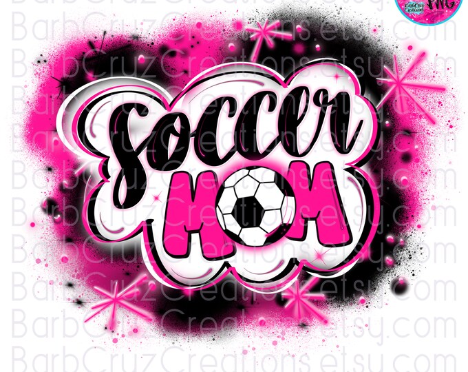 Airbrush png / Soccer / Game Day / Splatter paint / Teams / Sports / Team Spirit / Airbrush / Sublimation Designs / png / pink / black / DTF