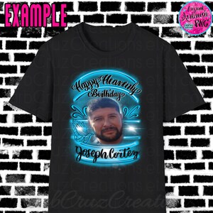 In loving Memory of, Airbrush png, White & Gray, RIP, DTG Designs, Digital Downloads, Custom, Memorial shirt png, Airbrush Template, frame image 6