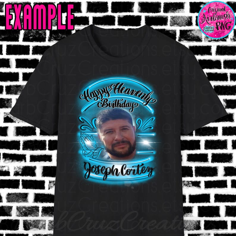 In loving Memory of, Airbrush png, White & Gray, RIP, DTG Designs, Digital Downloads, Custom, Memorial shirt png, Airbrush Template, frame image 6
