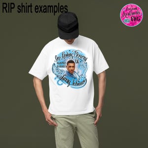In loving Memory of, Airbrush png, White & Gray, RIP, DTG Designs, Digital Downloads, Custom, Memorial shirt png, Airbrush Template, frame image 5