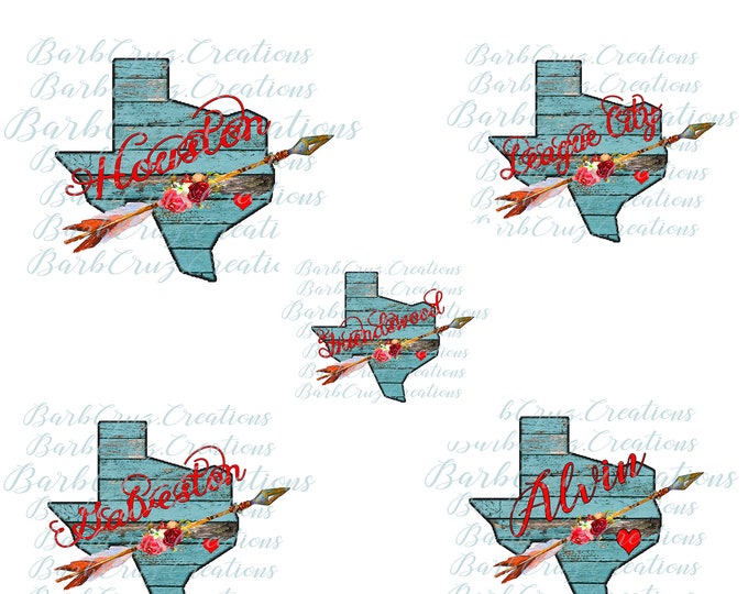 Texas, PNG, Digital Image, TX, Houston, Galveston Island, League City, Alvin, Houston, Instant Download, Galveston, Sublimation Designs