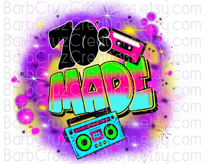 airbrush, Background, 70's made, 70s baby, 70's, sublimation transfer, digital download, png, clipart, sublimation png, airbrush