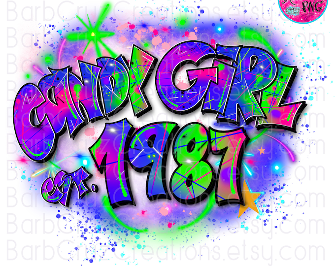 airbrush, Candy Girl, 1987, Background, 90's, boom box, graffiti, 90's, sublimation transfer, digital image, png, sublimation png, airbrush