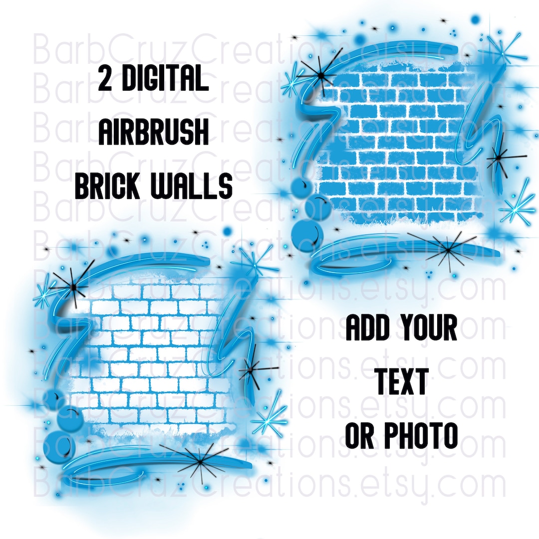 Airbrush, Brick Wall, Background, Backdrop, Digital Airbrush, Graffiti