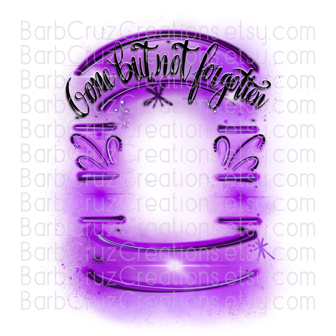 Airbrush, in Loving Memory Of, Purple, Gone but Not