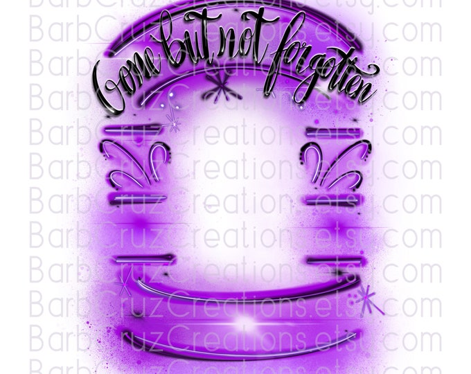 Airbrush, In loving Memory of, purple, Gone but not Forgotten, Sublimation Designs, Digital Downloads, png, Custom memorial shirt png