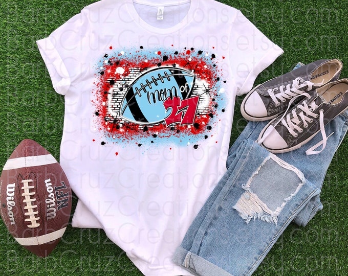 Airbrush png / Football / custom shirt / Game Day / Sports Life / Splatter paint / Team Spirit / Sublimation Design / Football / Red /Blue