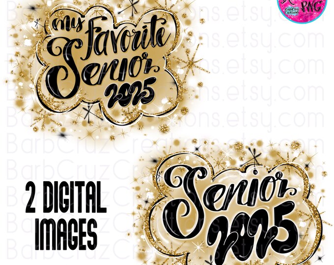 Airbrush png, Senior 2025, My favorite Senior, 2025, White, Gold, High School, Class of 2025, Graduate, Graffiti, Family of Senior, Retro