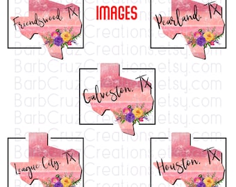Texas Designs, TX, Galveston, Houston, League City, Friendswood, Pearland, png, Pobieranie cyfrowe, Różowy, Wzory sublimacyjne, DTF, DTG