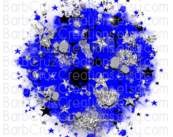 Airbrush, Star Burst, Digital Airbrush, png, sublimation designs, shirt transfer, sports, silver glitter blue event tshirt png
