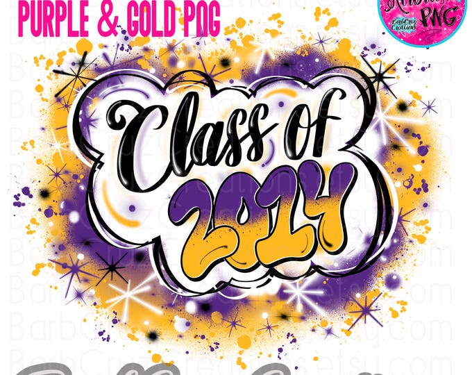 Airbrush png, Class of, High School Reunion, Graduate, Sublimation, Digital Airbrush, Graffiti, purple, gold, yellow, Trendy, 2011, 2014
