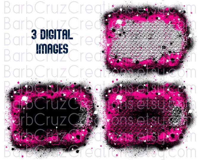 Airbrush Background, Pink, Brick Wall, Tumbler, Airbrush, Graffiti Wall, png, jpg, sublimation design, digital download, png sublimation