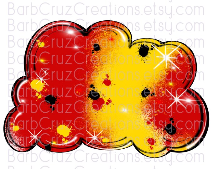 Airbrush Red & Yellow png Backgrounds / Graffiti Backgrounds / Clipart / sublimation designs / digital downloads / tshirt designs / airbrush