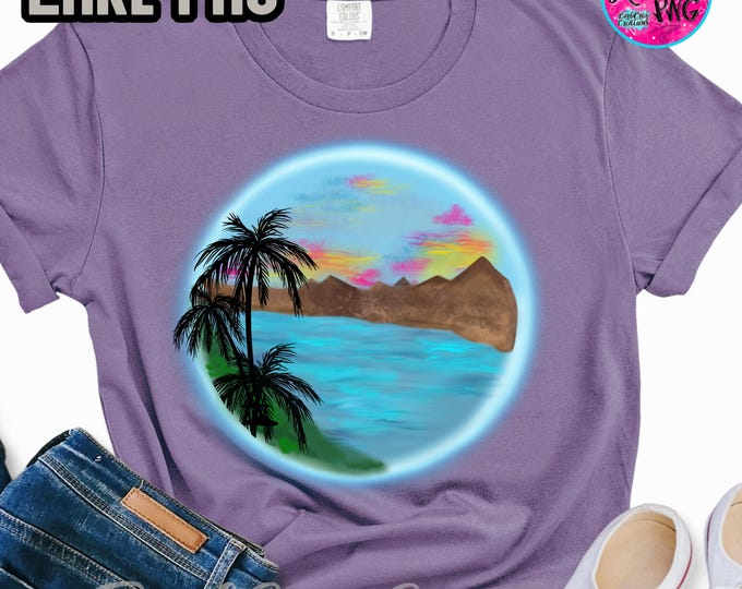 Airbrush png, Lake Life, Life on the Lake, Sunset, Mountains, Vacation Shirt png, sublimation, DTF, Airbrush Sunrise, Colorado, Montana