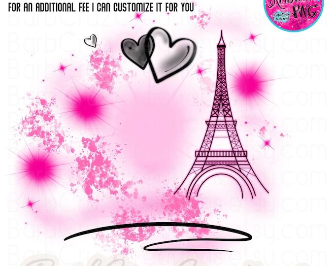 Sweet 16 Paris Birthday, Airbrush PNG Clipart (Digital Download), Sweet 16, crown, Paris, Birthday, Airbrush png, Sublimation, Eiffel Tower