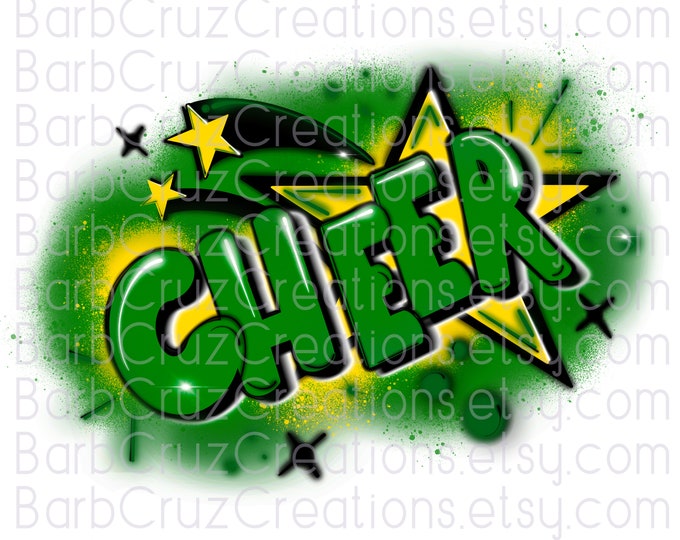 Cheerleader, Splatter paint designs, Cheer, Team shirt, Sports, Team, Digital Airbrush, Cheer Airbrush, Sublimations Design, png, green