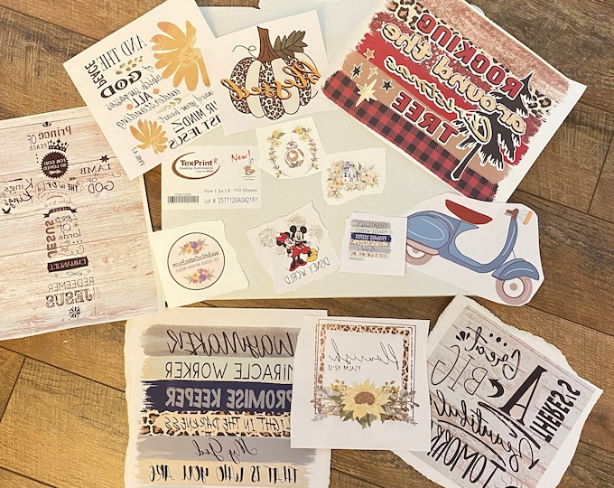 DTF OR a Sublimation Print, Transfer, Prints, heat press ready, sheets, heat transfer, iron on, transfer sheets,