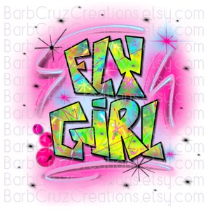 pink airbrush png, retro vintage graffiti art, 90s style old school vibes, fly girl, 2000s short png