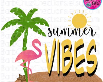Flamingo, Summer Vibes, Palm Trees, Digital Download, Instant Download, Sublimation Design, PNG, Digital Design, transparent file