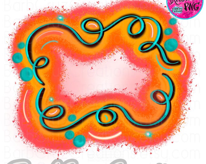 Airbrush png, Background, Coral, Orange, Blue, Graffiti Art, Sublimation Designs, Digital Downloads, Instant Download, Hip Hop, clipart