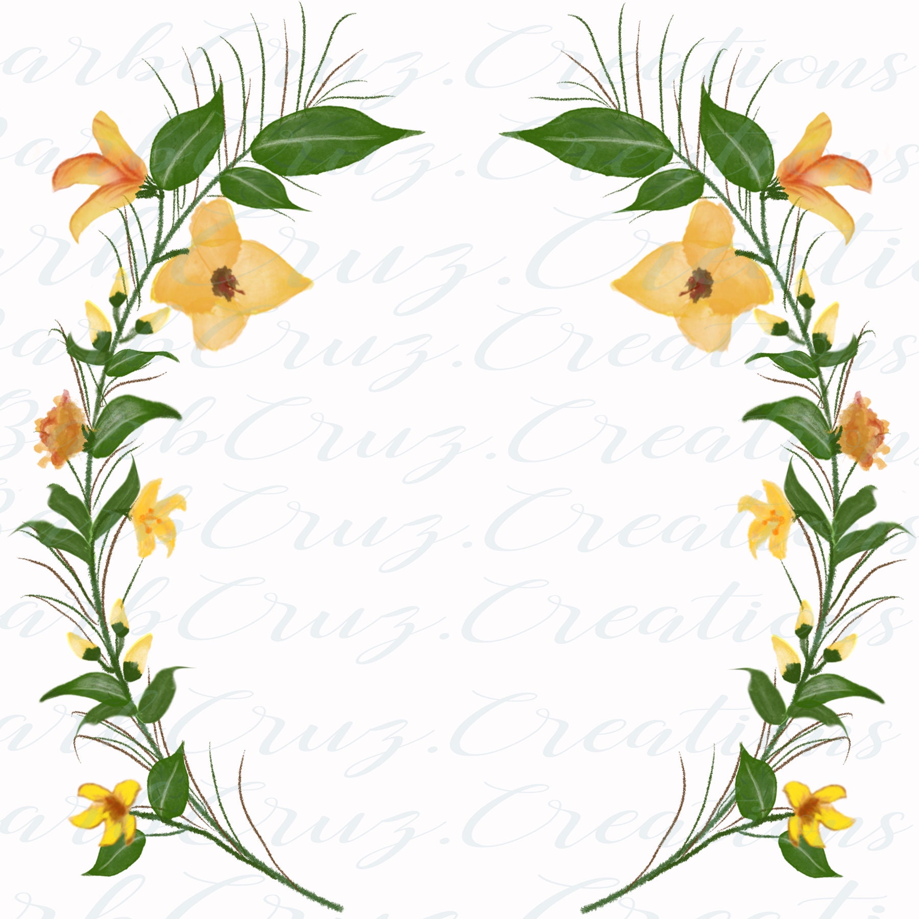 Yellow Daffodil Flower Instant Download Digital (Instant Download) 