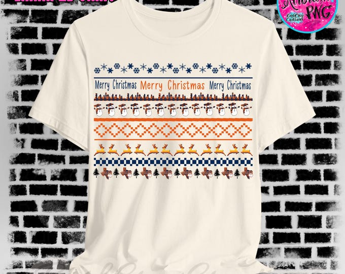 Houston, TX, Texas, Ugly Christmas Sweater, Sublimation Designs, Instant Download, Transparent download, clip art, Christmas png