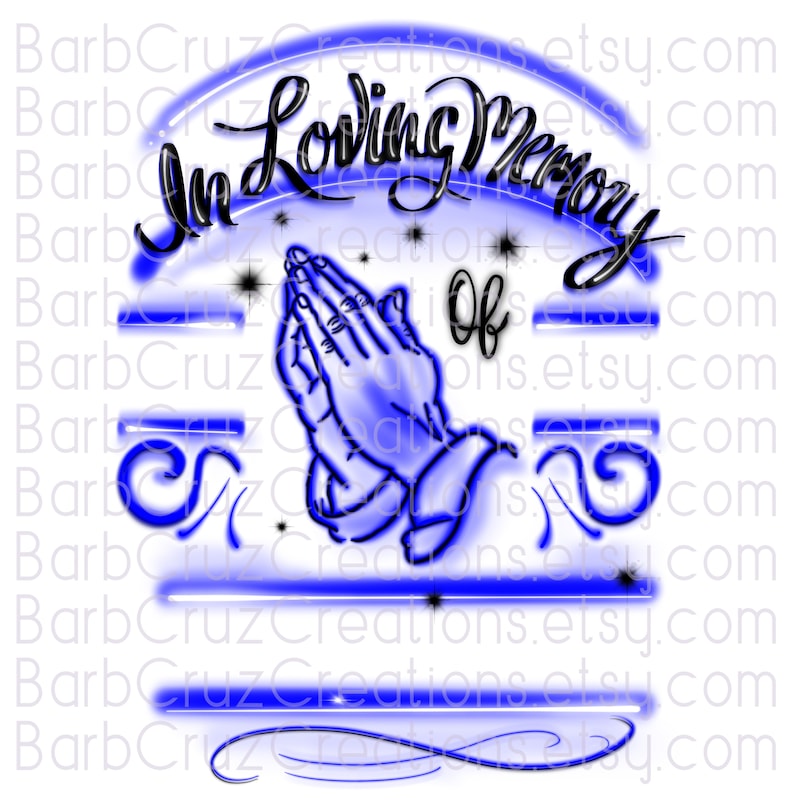 In Loving Memory Praying Hands Svg - Etsy