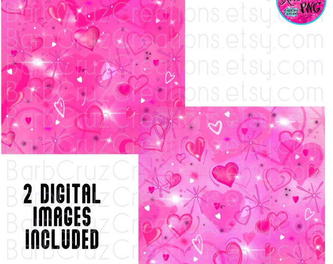 Airbrush png, Pink, Hearts, Airbrush Designs, Digital Paper, Background, 80s, 90's, retro, vintage, Clipart, sublimation, DTF, DTG, Backdrop