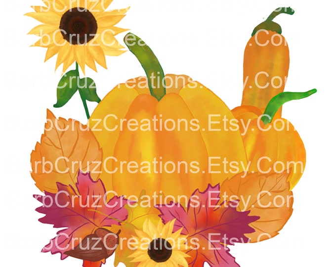 fall, It's Fall Y'all, Fall designs, Pumpkins, Leaves, Watercolor, png, digital download, garden flag, instant downloads, sublimation design