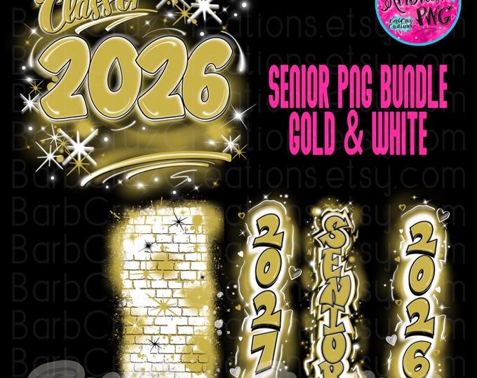 Airbrush png, Senior, Class of 2026, Graffiti designs, Heat Transfer, High School Senior, College, gold, pant leg, sleeve design vertical
