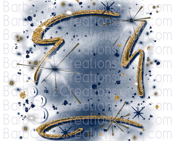 Airbrush Background, Dark Blue, Gold, Glitter, Digital Airbrush, Graffiti Wall, png, clipart, sublimation designs, backdrop, png sublimation